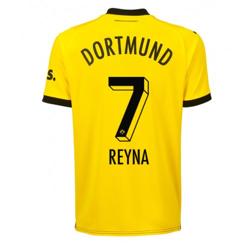 Moški Nogometni dresi Borussia Dortmund Giovanni Reyna #7 Domači 2023-24 Kratek Rokav